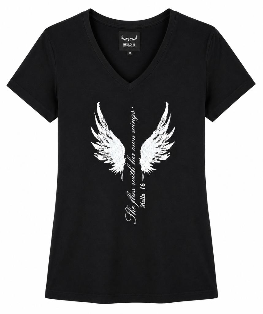Black Printed T-Shirt for Women