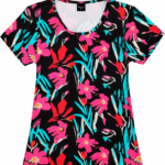 Black Floral Romper for Women