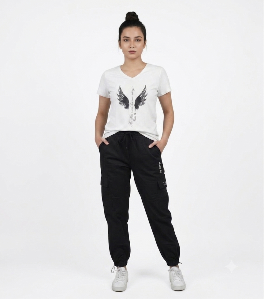 Black Cargo Pants for Women