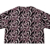 Black & Burgundy Printed Crop Top & Shorts
