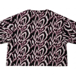 Black & Burgundy Printed Crop Top & Shorts