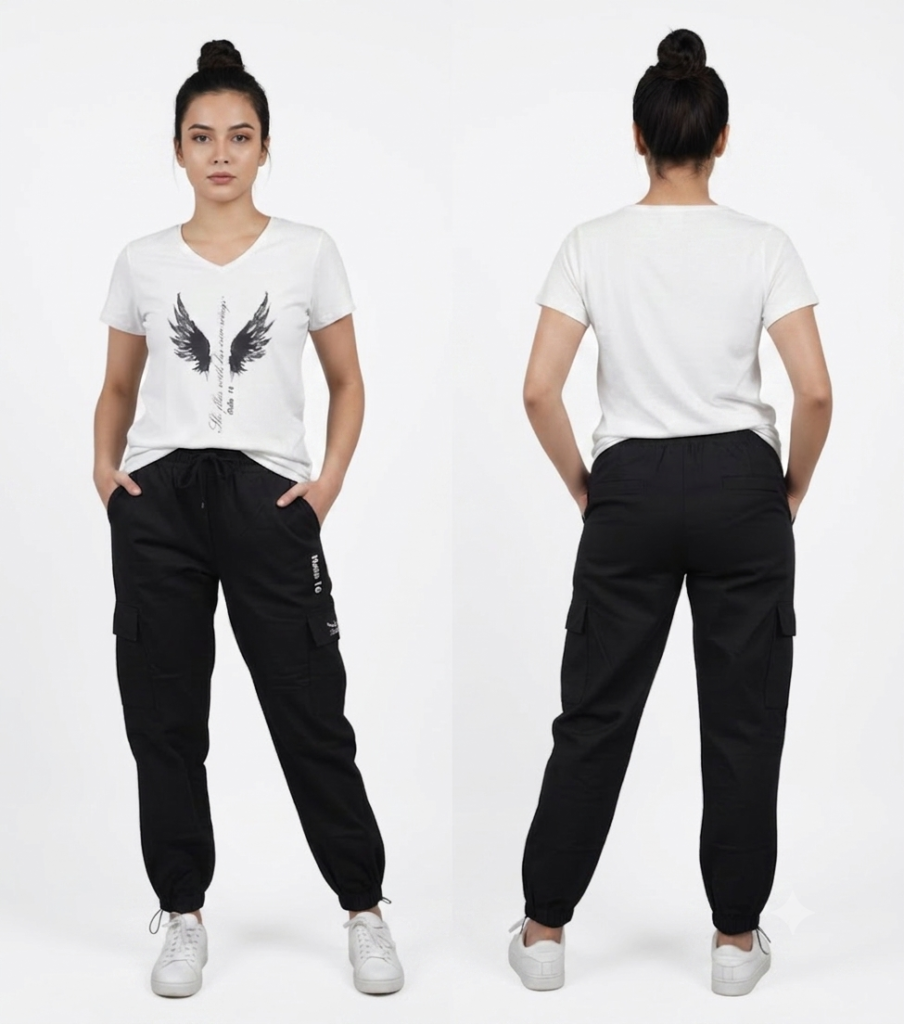 Black Cargo Pants for Women
