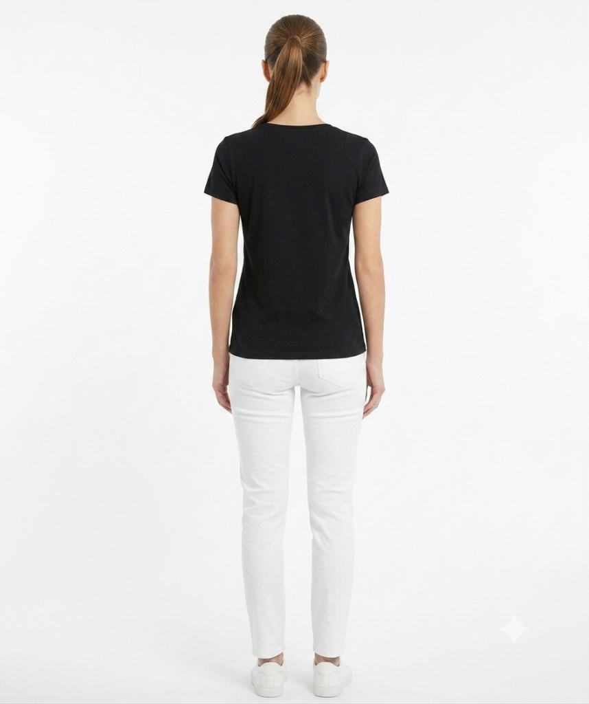 Black Printed T-Shirt for Women