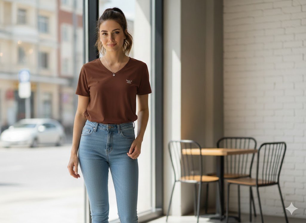 Cocoa Essential V-Neck T-Shirt